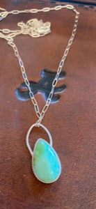 Necklace Turquoise Teardrop on Sterling