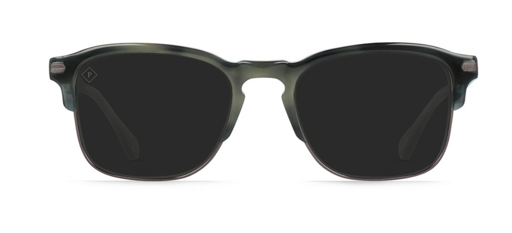 Raen Rece Brindle Tortoise & Green Polarized Men's Square Sunglasses |  Hobie Surf Shop